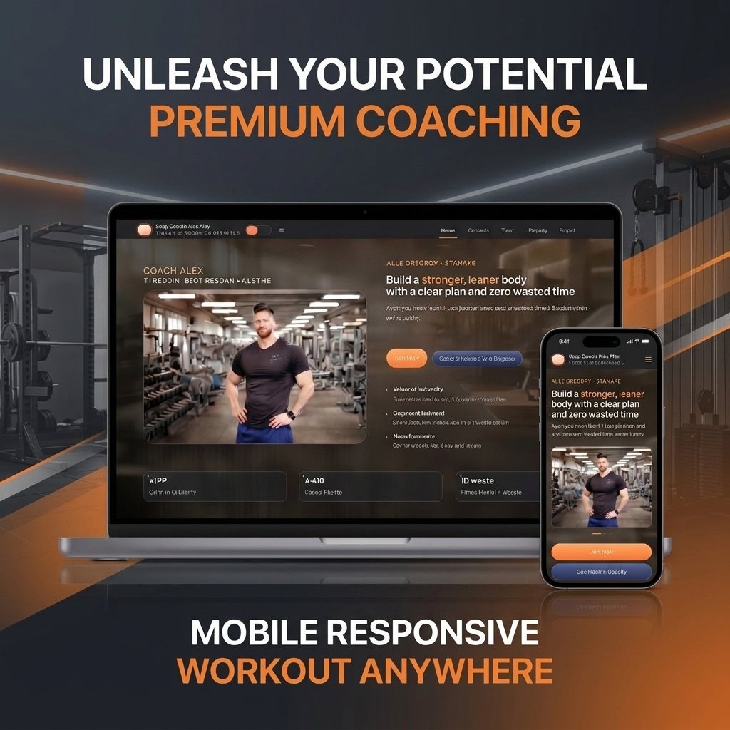 Anteprima desktop del template Alex Personal Trainer