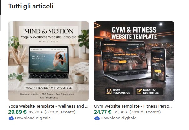 Anteprima dei prodotti pubblicati nello shop Etsy CodedgeStudio