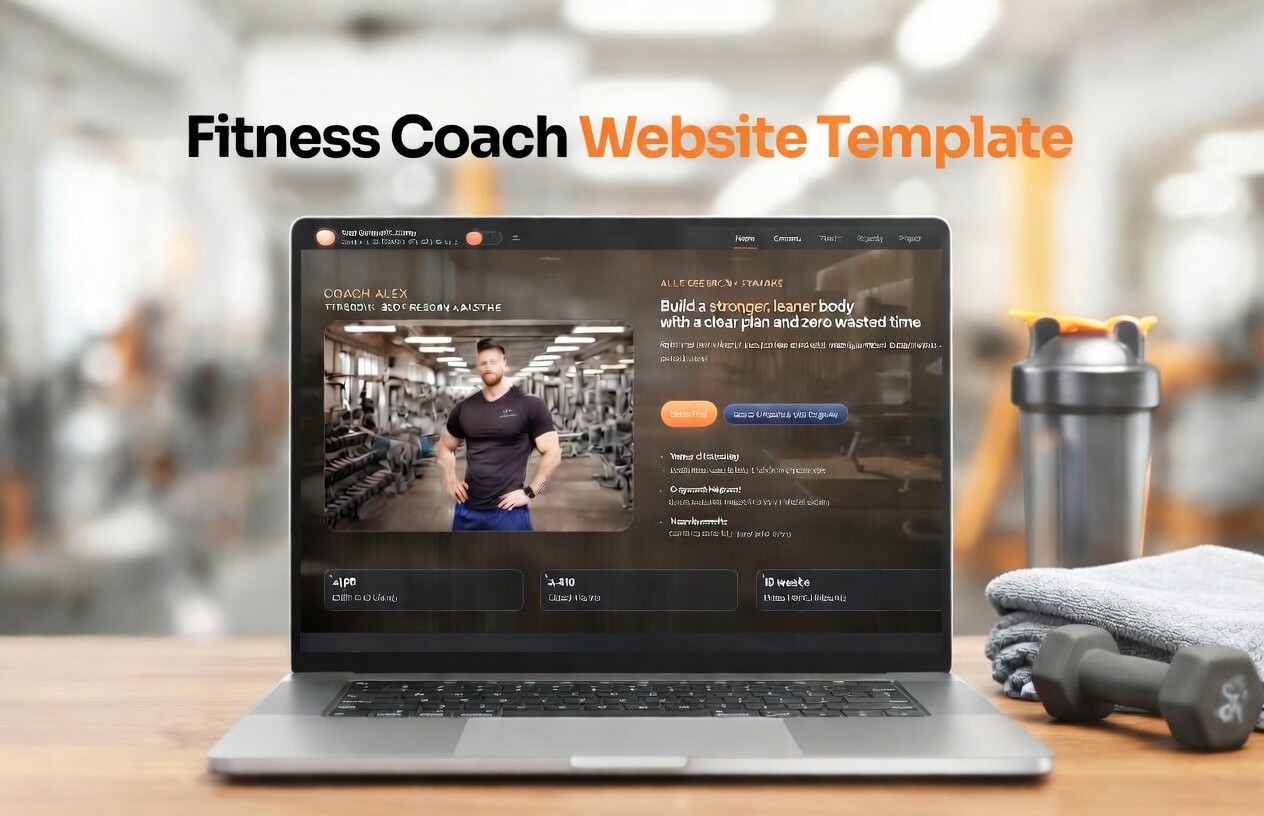 Immagine promozionale del template Fitness Coach